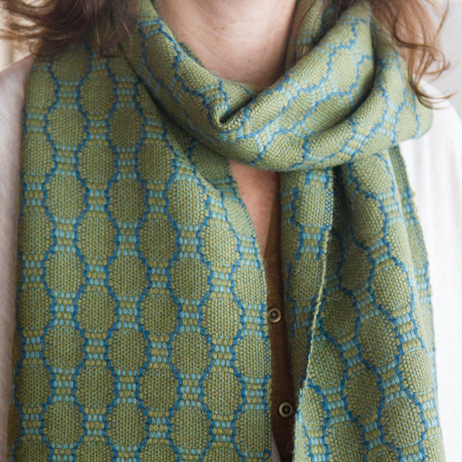 Valley Yarns #109 Olive Ovals Scarf