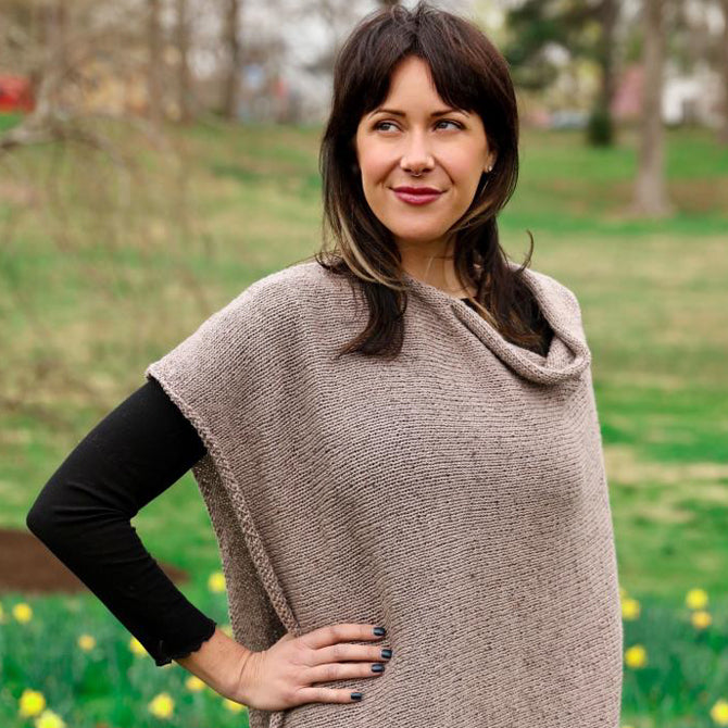 Plymouth Yarn Poncho Cape Knitting Pattern