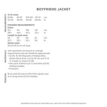 Debbie Bliss Boyfriend Jacket PDF