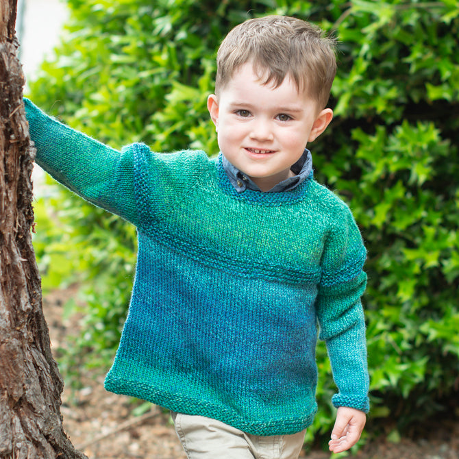 Cascade Yarns W Top Down Gradient Kid's Sweater Knitting