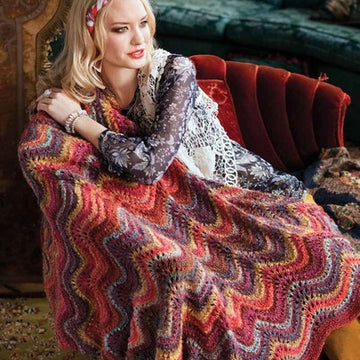 Noro Feather & Fan Lace Blanket Knitting Pattern
