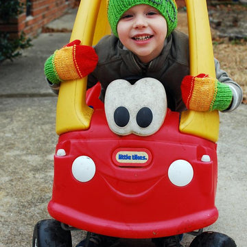 Red Light Green Light Hat & Mittens