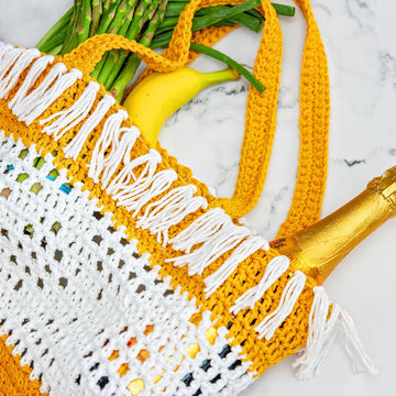 Crochet Boho Grocery Bag