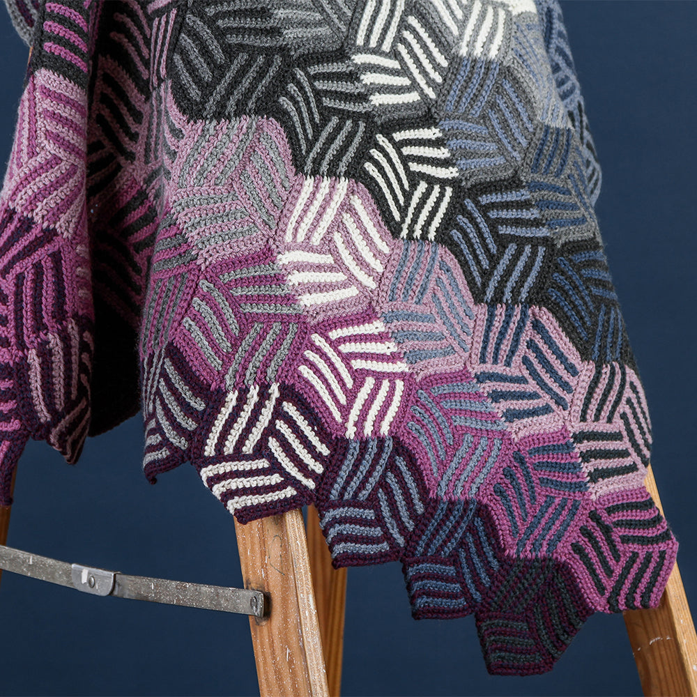 Valley Yarns Dawn to Dusk Blanket Knitting Pattern