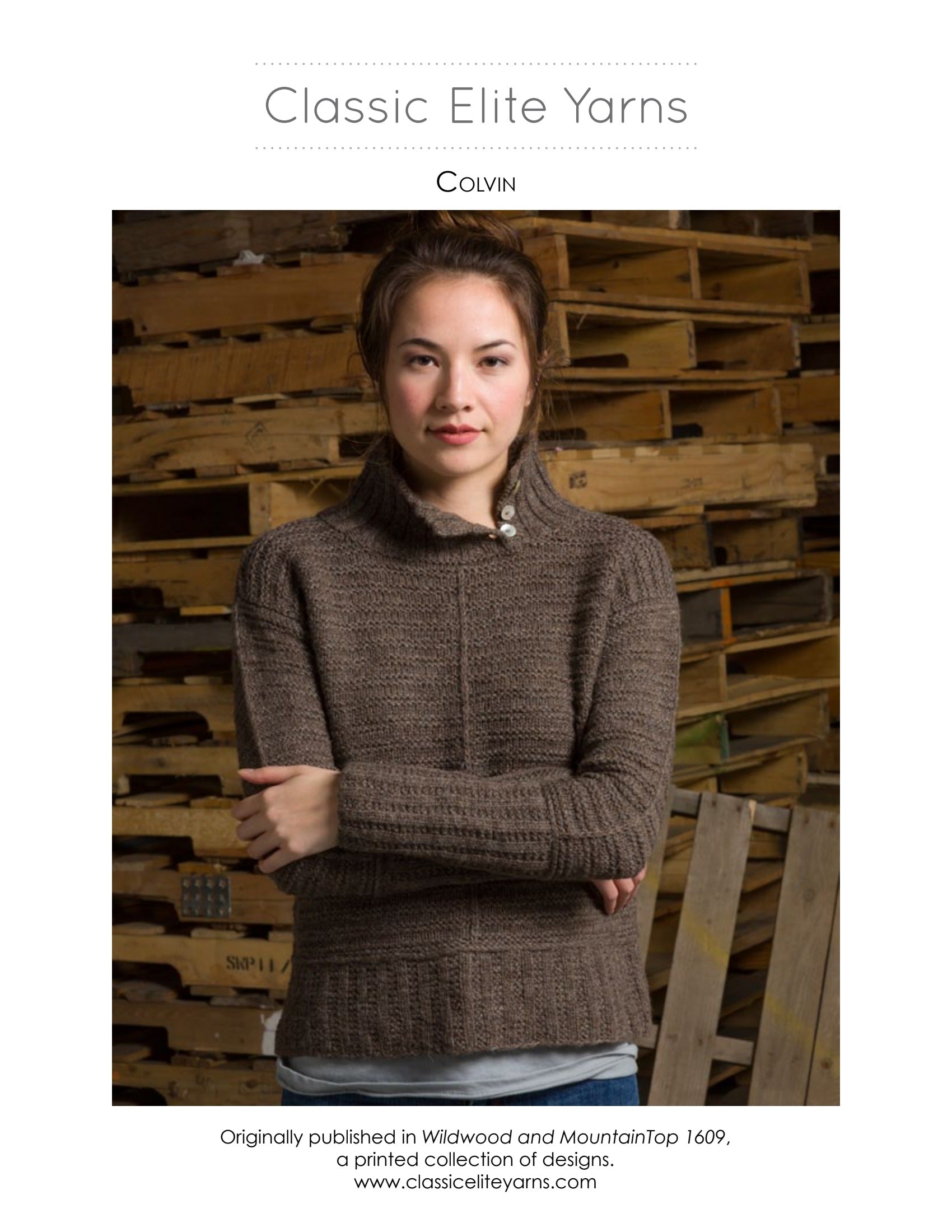 Classic Elite Yarns Colvin Jumper Knitting Pattern