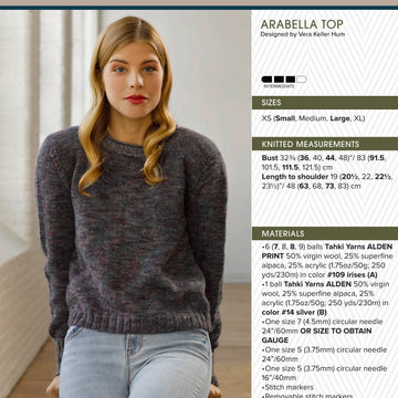 Tahki Yarns Arabella Top Knitting Pattern