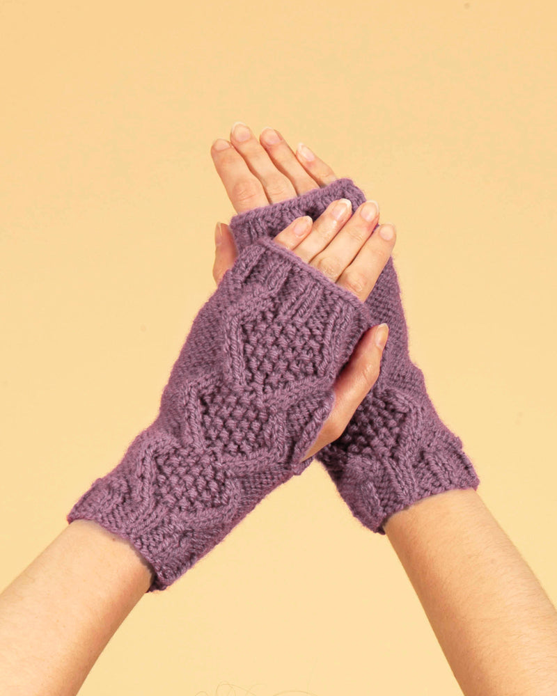 Paintbox Yarns Snowfall Wristwarmers Knitting Pattern