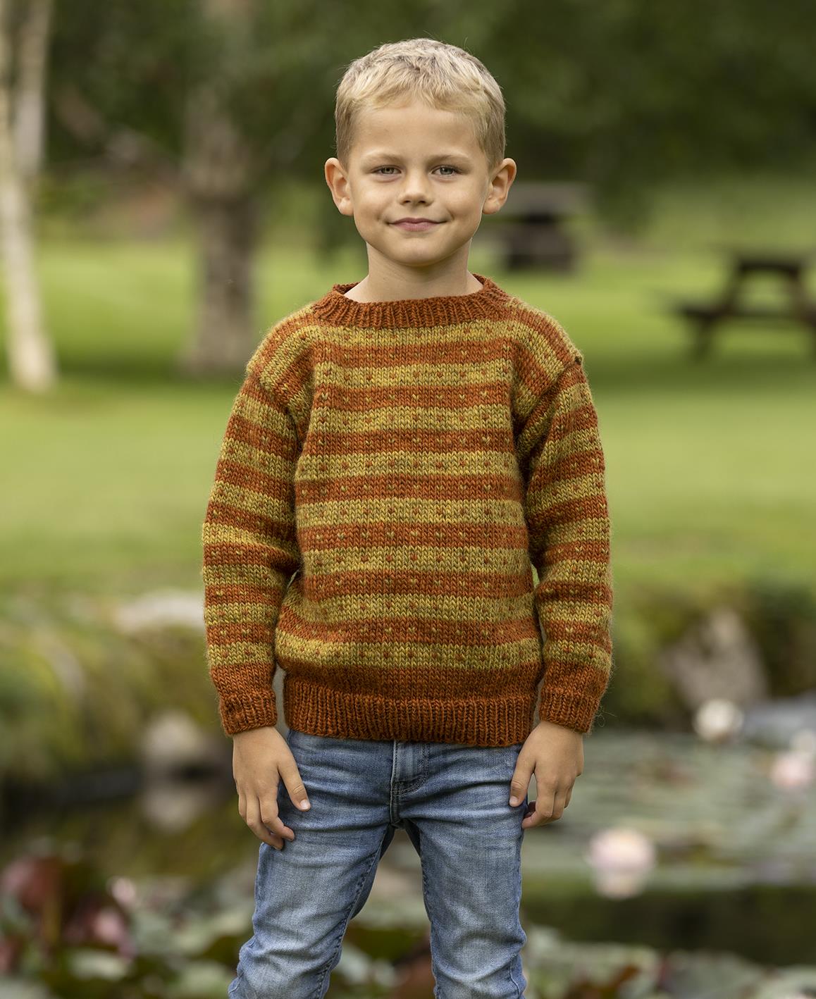 Narve Sweater In Brown in Viking Garn Viking Wool