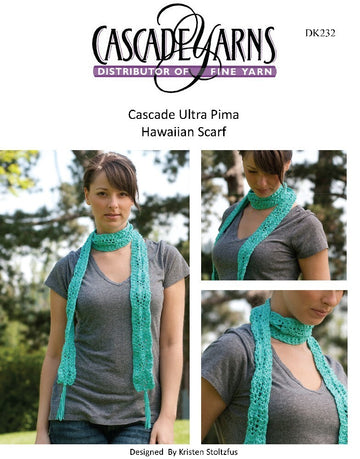 Hawaiin Scarf in Cascade Ultra Pima - DK232 - Free PDF