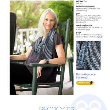 Berroco Toledo Scarf Knitting Pattern