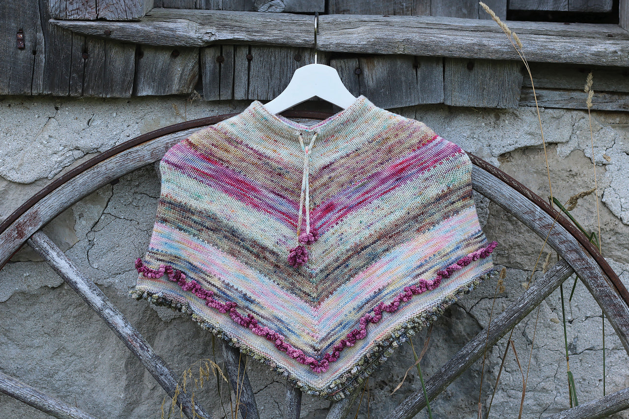 Koigu Ballet Paintbox Poncho Cape Knitting Pattern