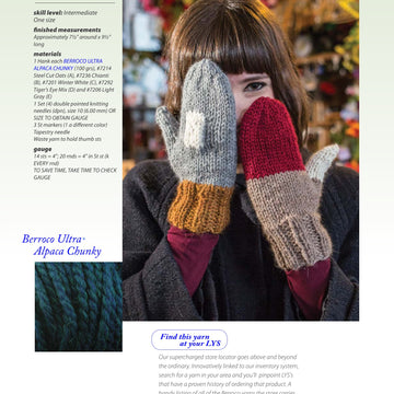 Berroco Cendrars Mittens Knitting Pattern