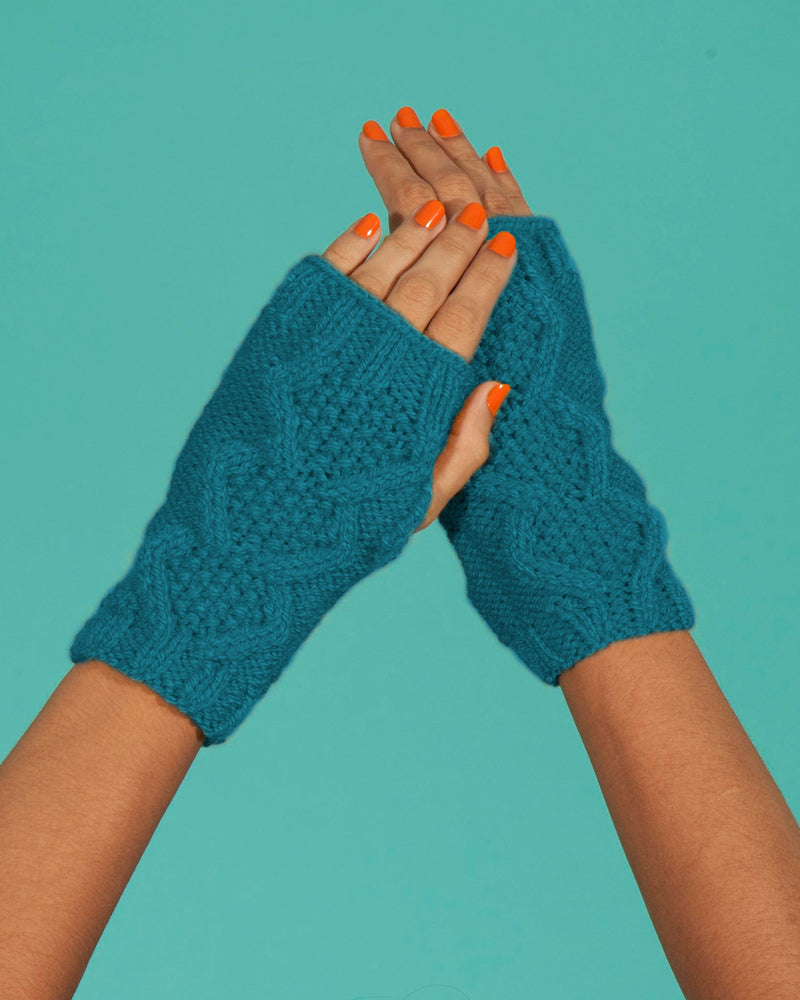Paintbox Yarns Snowfall Wristwarmers Knitting Pattern