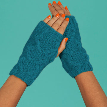 Paintbox Yarns Snowfall Wristwarmers Knitting Pattern