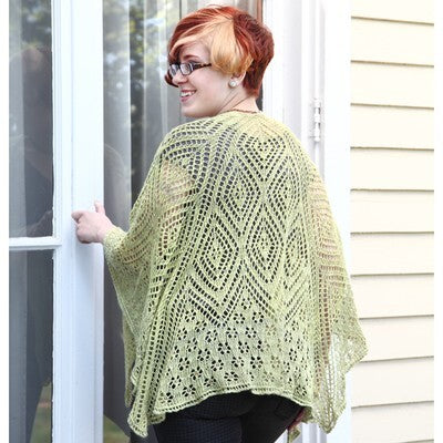 Jade Sapphire Nesting Diamonds 3/4 Shawl Knitting Pattern