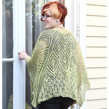 Jade Sapphire Nesting Diamonds 3/4 Shawl Knitting Pattern