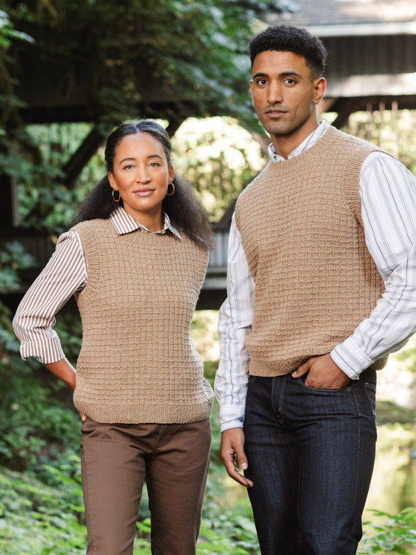 North End Vest in Berroco Remix Wool Knitting Pattern