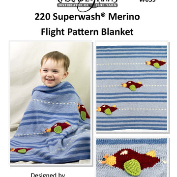 Flight Pattern Blanket in Cascade Yarns 220 Superwash® Merino - W659 - Free PDF