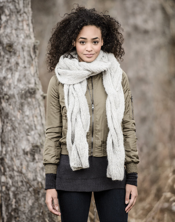 Blue Sky Fibers Callaway Cable Scarf Knitting Pattern