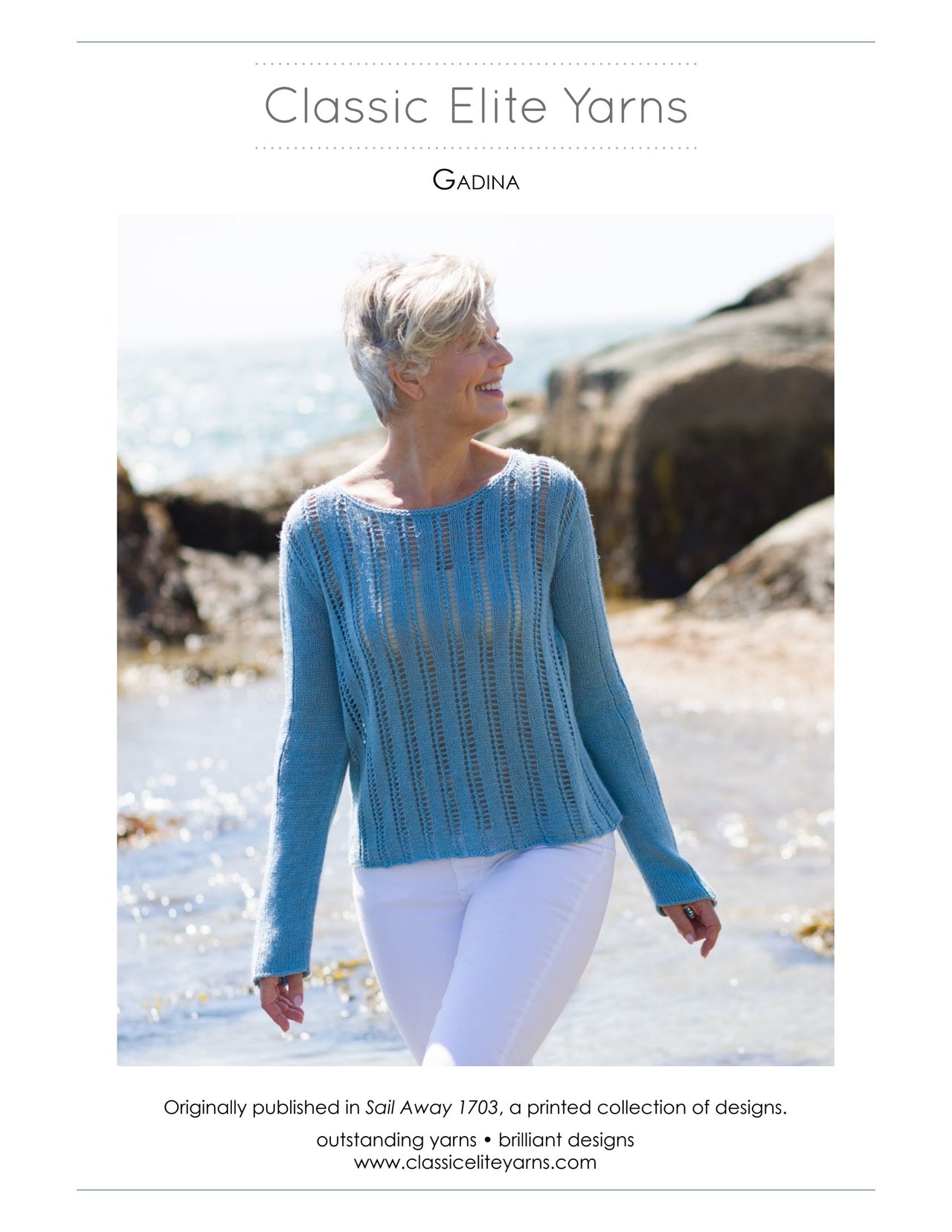 Classic Elite Yarns Gadina Jumper Knitting Pattern