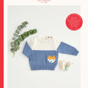 Sirdar Nordic Fox Pocket Sweater Jumper Knitting Pattern