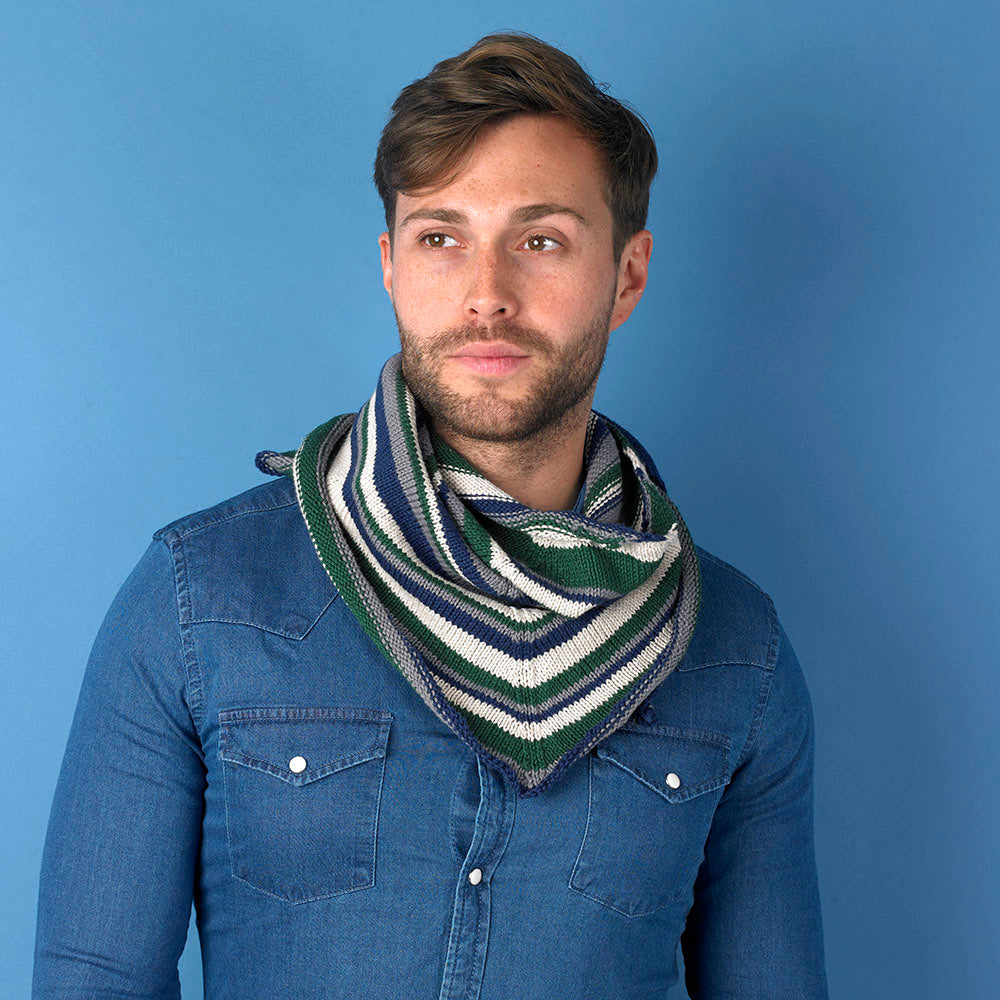 Paintbox Yarns Tie Break Triangle Scarf Knitting Pattern