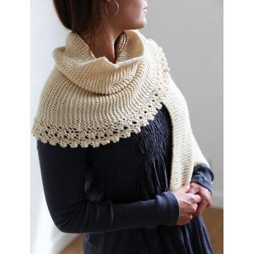 Ella Rae 11-04 Garter Stitch and Lace Wrap