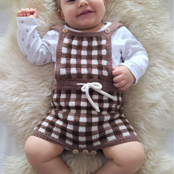 Gingham Baby Bloomers and Romper | 0-24 months