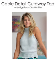 Debbie Bliss Cable Detail Cutaway Top Knitting Pattern