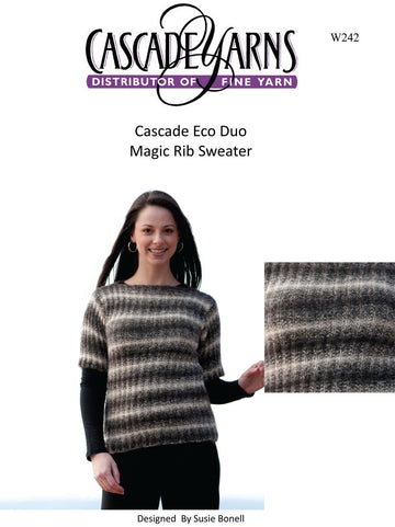 Magic Rib Sweater Jumper Knitting Pattern