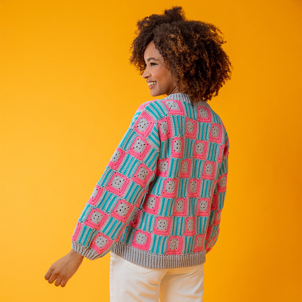 Paintbox Yarns Bold Block Sweater Crochet Pattern