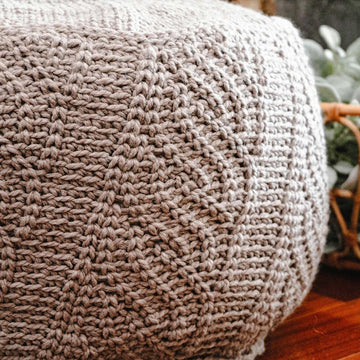 If The Slipper Fits Cable Floor Pouf