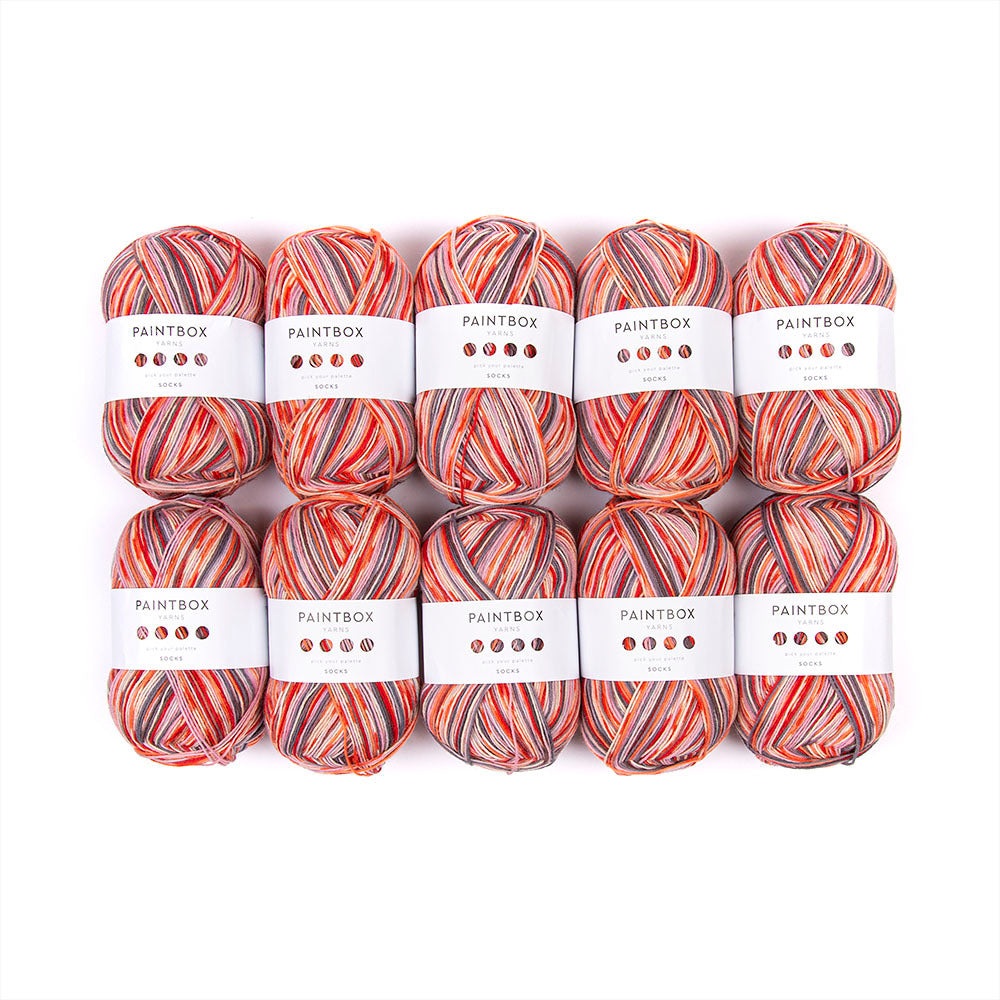 Paintbox Yarns Socks 10 Ball Value Pack Yarn - Wool 4 Ply