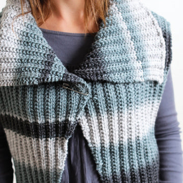 Ella Rae Ribbed Vest Waistcoat Knitting Pattern
