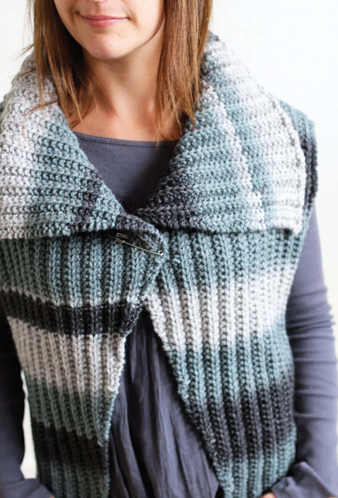 Ella Rae Ribbed Vest Waistcoat Knitting Pattern