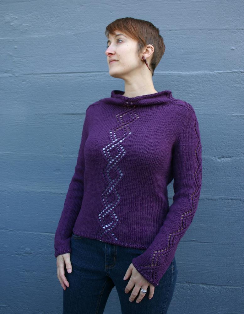 Eyelet Twist Pullover