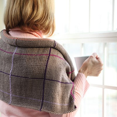 Valley Yarns Hen Plaid Wrap Knitting Pattern