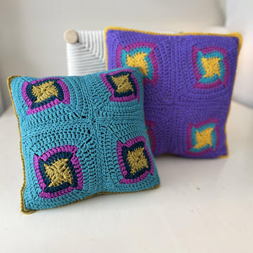 Swirly Squares Pillow
