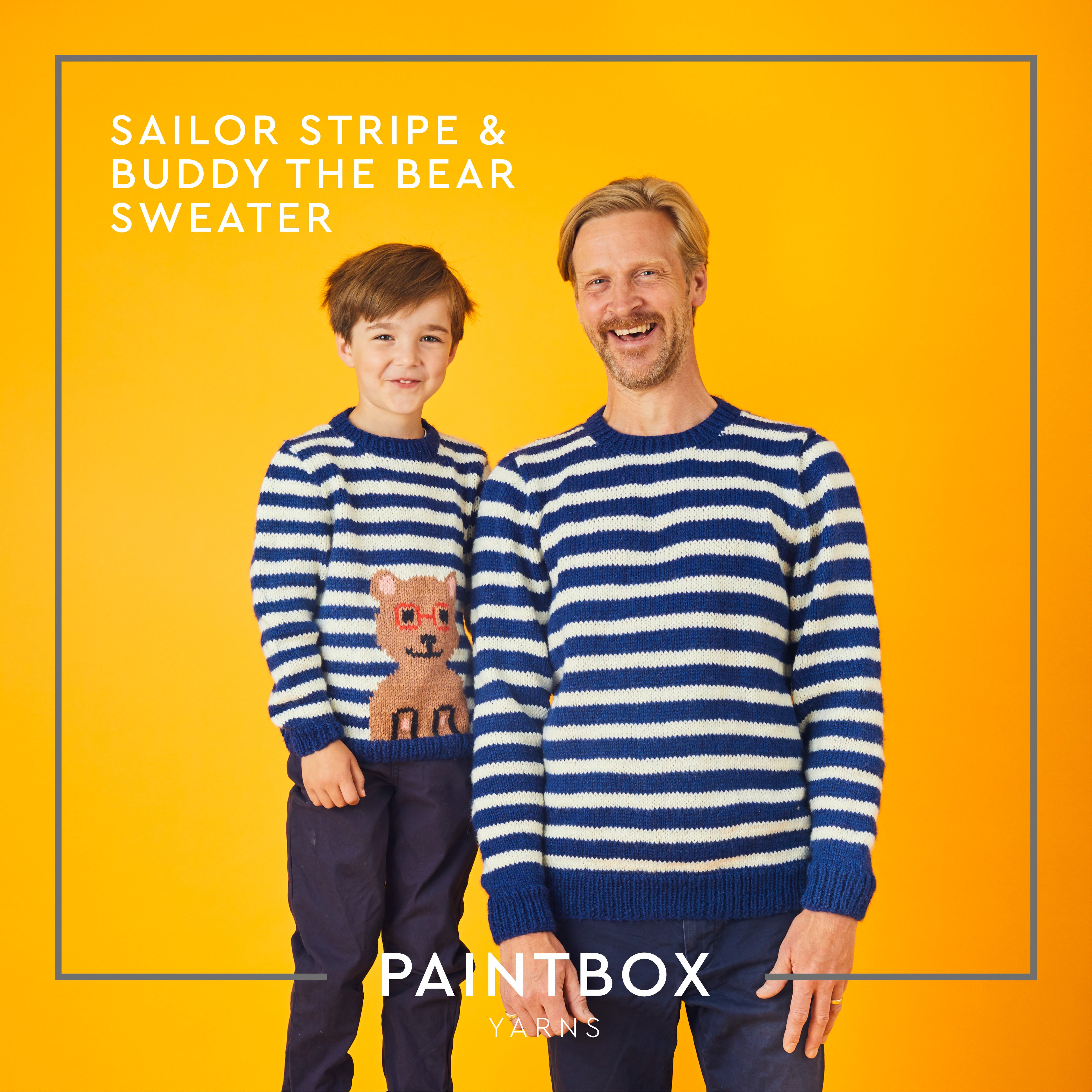 Paintbox Yarns Sailor Stripe and Buddy the Bear Sweater