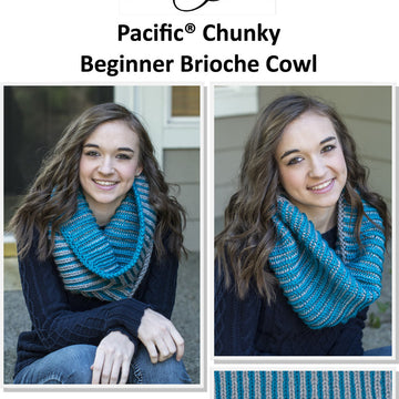Cascade Yarns C Beginner Brioche Cowl Knitting Pattern