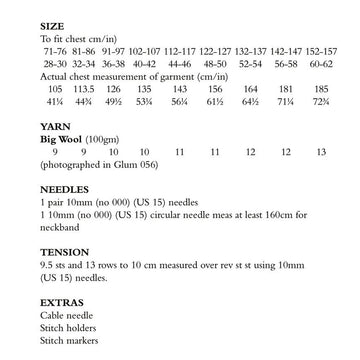 Cabled Jacket in Rowan Big Wool - RTP008-00003-ENP - PDF