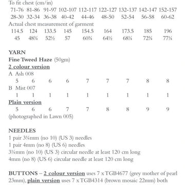 Camlet Plain Jumper Knitting Pattern