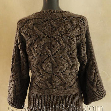 #128 Kimono Sleeve Sideways Cardigan and Cowl Set