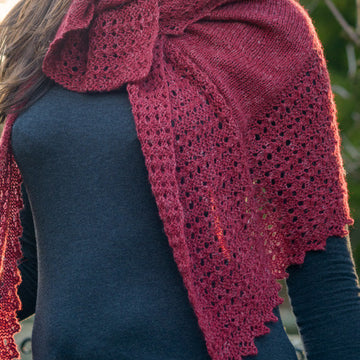 The Fibre Co. Elongated Triangular Lace Shawl PDF