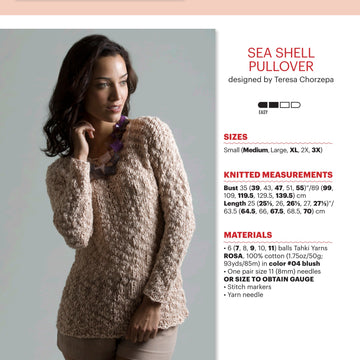 Tahki Yarns Sea Shell Pullover Knitting Pattern