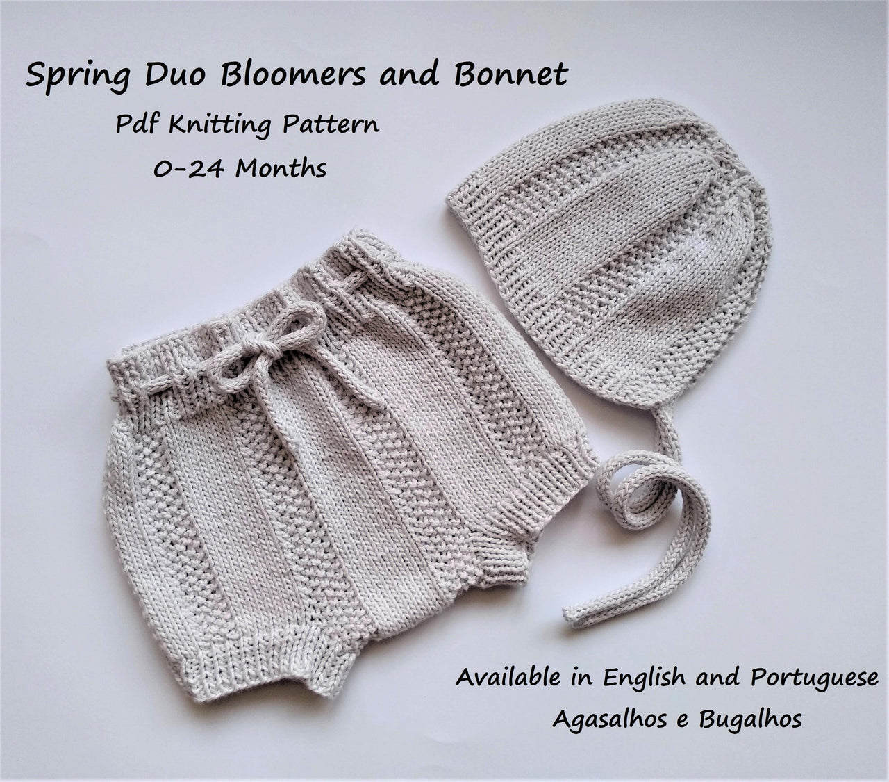 Spring Duo Baby Bloomers and Bonnet | 0-24 months