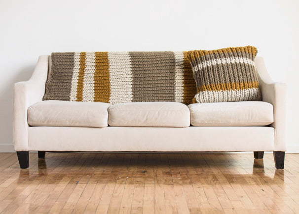 Blue Sky Fibers Bayport Pillow & Throw Knitting Pattern
