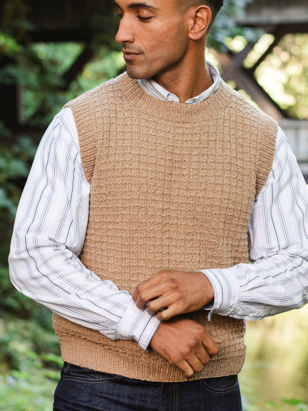 North End Vest in Berroco Remix Wool Knitting Pattern
