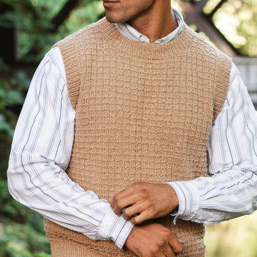 North End Vest in Berroco Remix Wool Knitting Pattern
