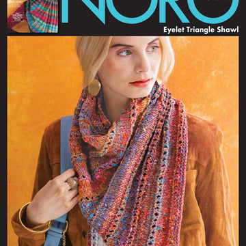 Eyelet Triangle Shawl Wrap Knitting Pattern